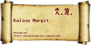 Kalina Margit névjegykártya